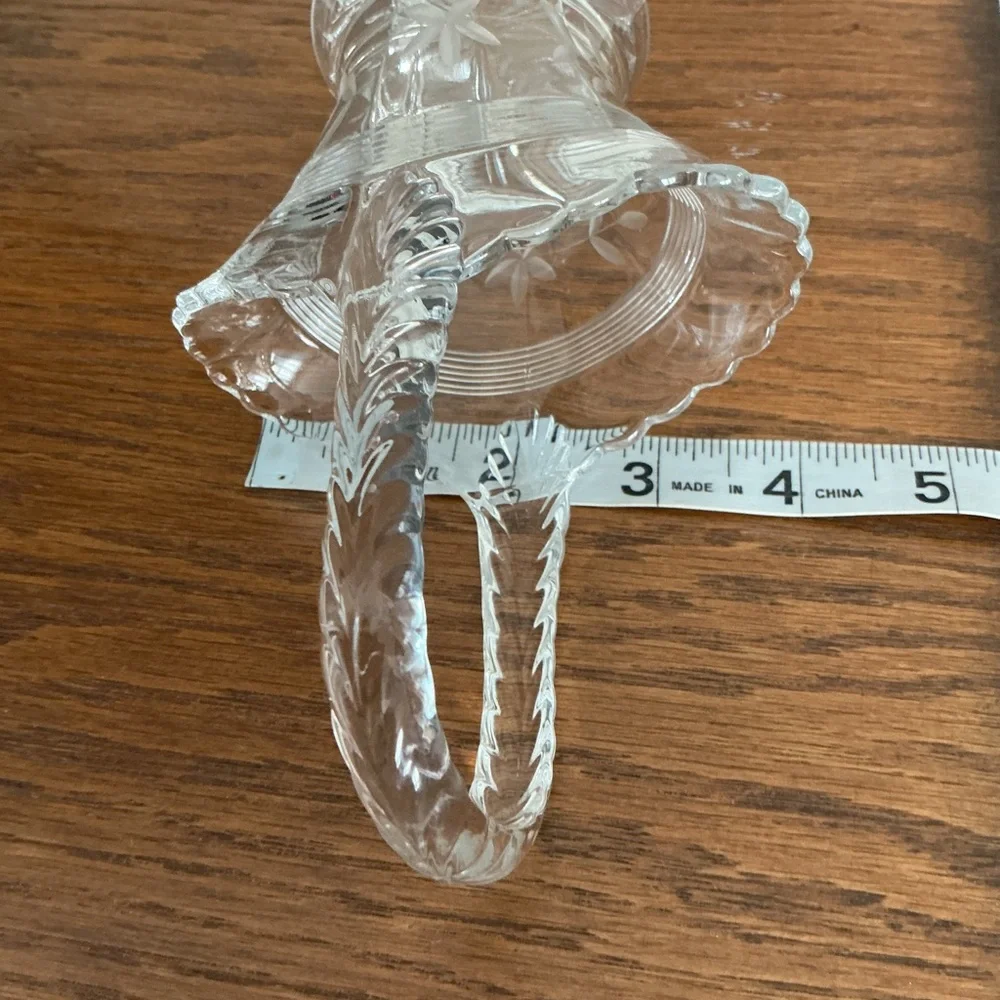 Duncan & Miller etched glass bride's basket